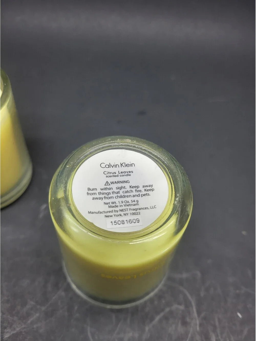 5 x Calvin Klein Jar Candle CITRUS LEAVES Scented Mini Travel Size 1.9oz each